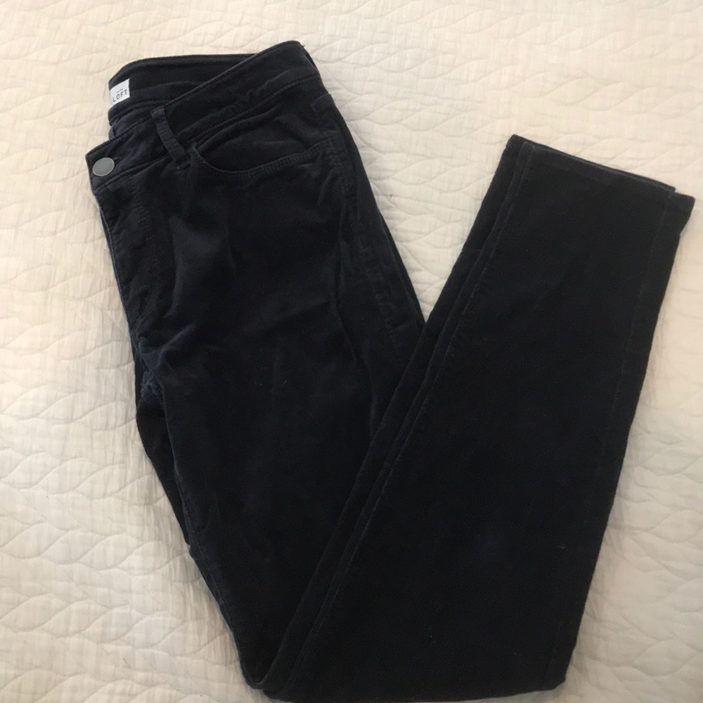 Navy velvet corduroys
